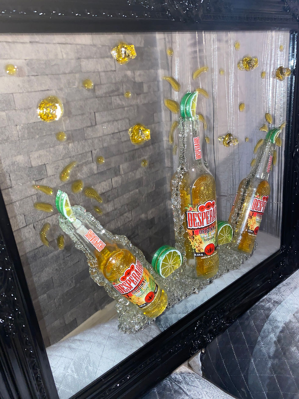 Thumbnail: Desperadoes Bottle 3D Art Mirror Picture