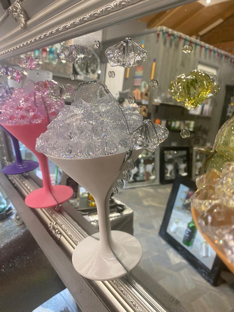 Thumbnail: Martini Glass Collection 3D Art Mirrored Picture - Special Edition