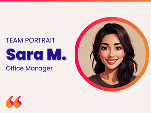 Team portrait : Sara, Office Manager 🙋♀️