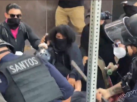 Police Beat Antifa Terrorists with Batons Outside Wi Spa in Los Angeles, Declare Unlawful Assembly