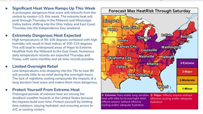 Dangerous combination: Over 175 million facing record heat into the weekend