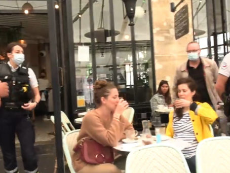 French Police Patrol Coffee Shop To Enforce Vaccine Passports, COVID Tyranny