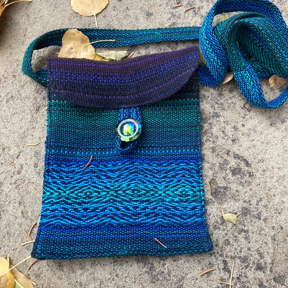 Black Peacock Purse, SMALL