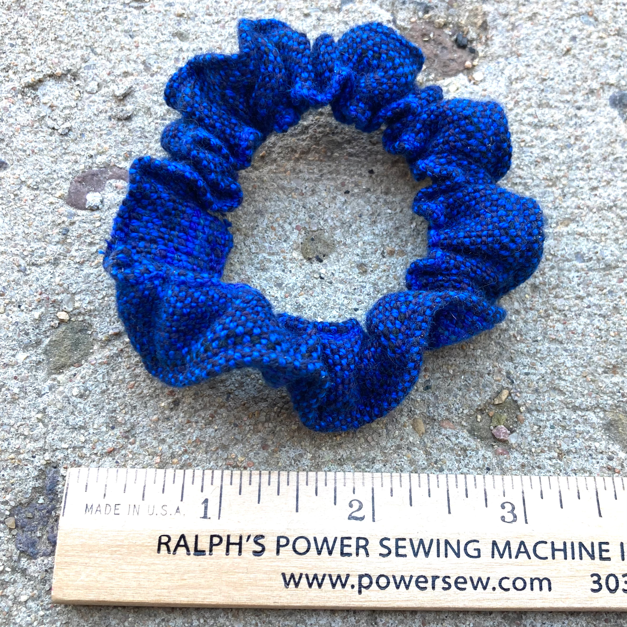 Blue Peacock 13 Scrunchy, horizontal