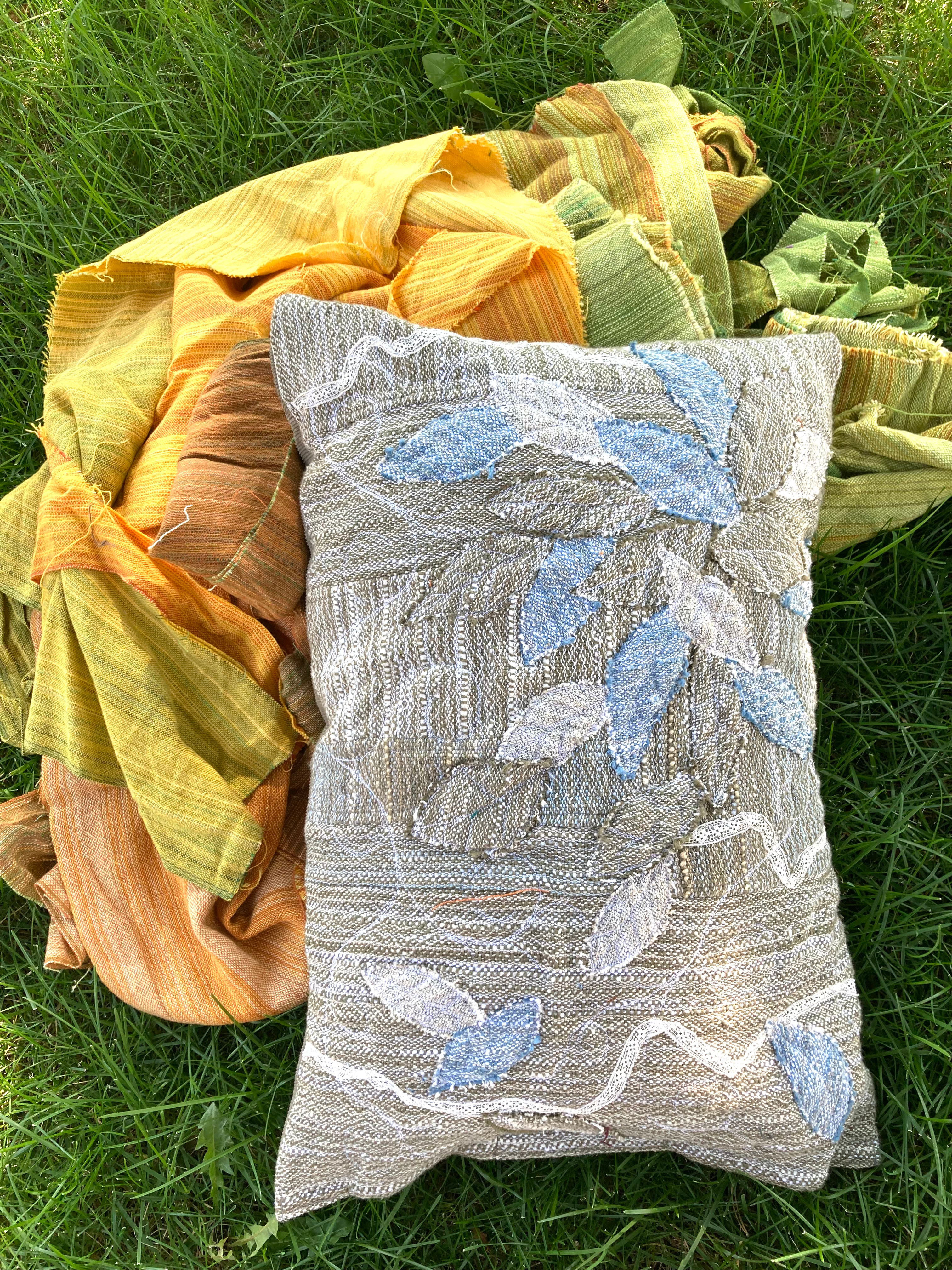 Leaves & Lace:  PILLOW, Bronze #2