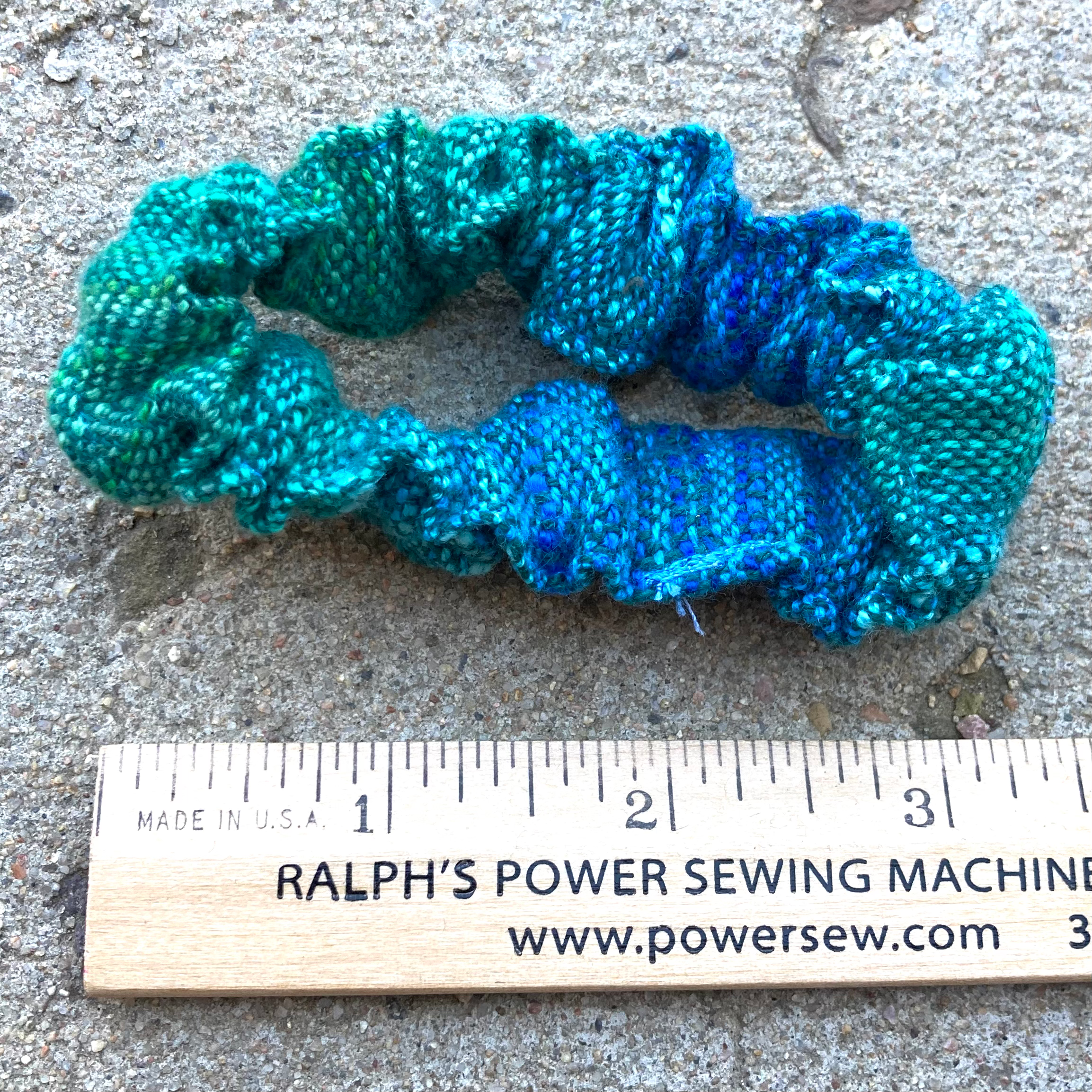 Turquoise Delight 1 Scrunchy, vertical