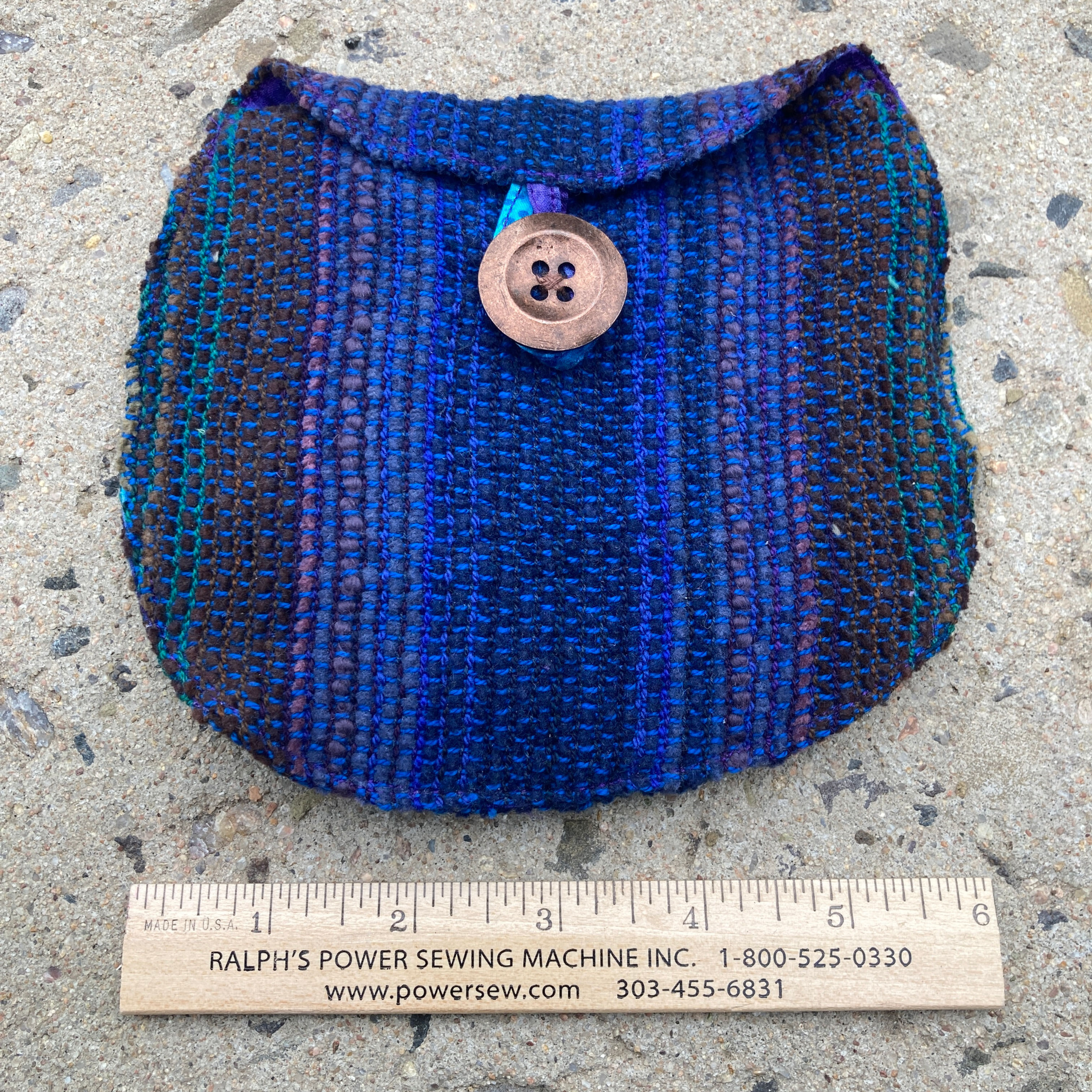 Blue Peacock Chenille Fem.Hygiene Pouch, FEM.HYGN.
