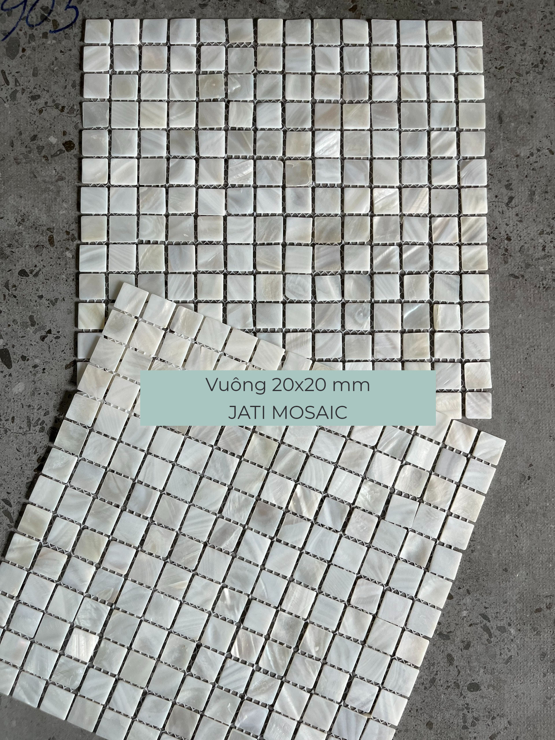 Mosaic Ốc Xà Cừ - Trai (tự nhiên)