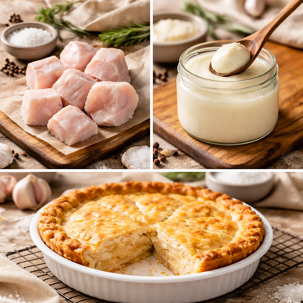 Leaf Lard Raw & Cubed, Rendered Lard in a Glass Jar, Homemade Pie made with leaf lard instead of butter
