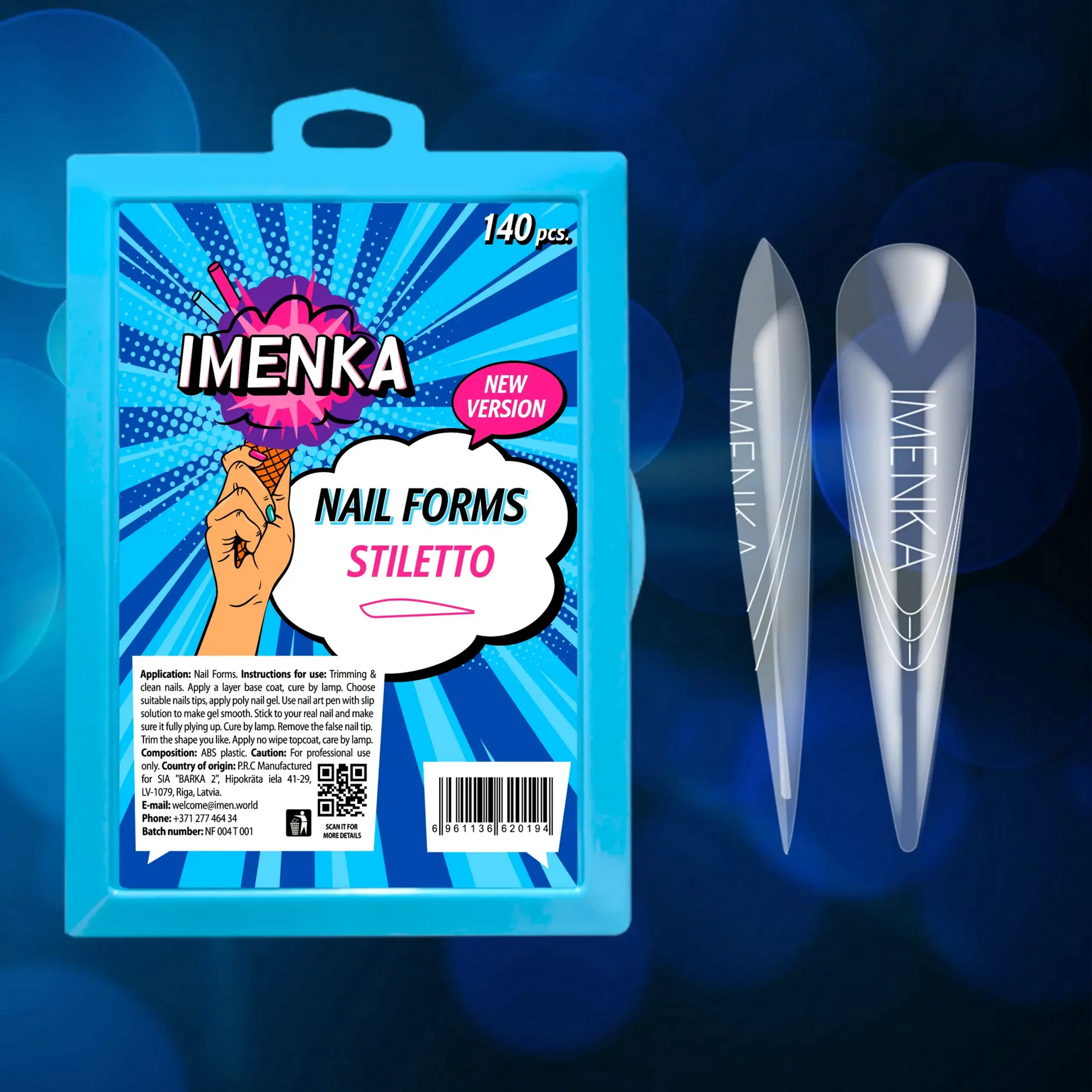 Imenka. Rakennekynsimuotit. Stiletto 140kpl #V2