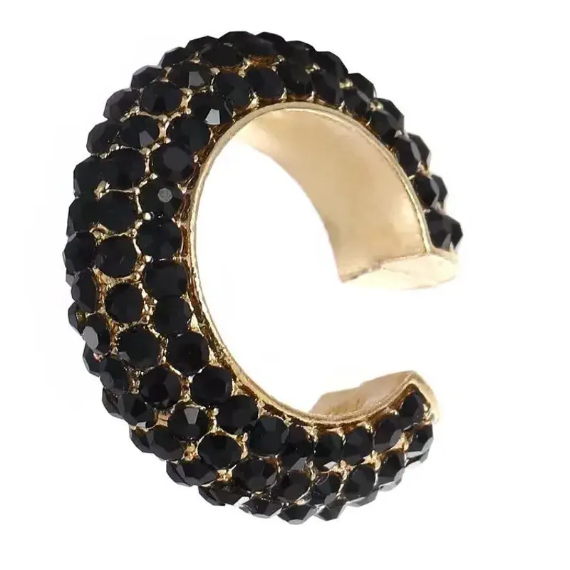 copy of C-shaped  Diamond Ear Zircon Black