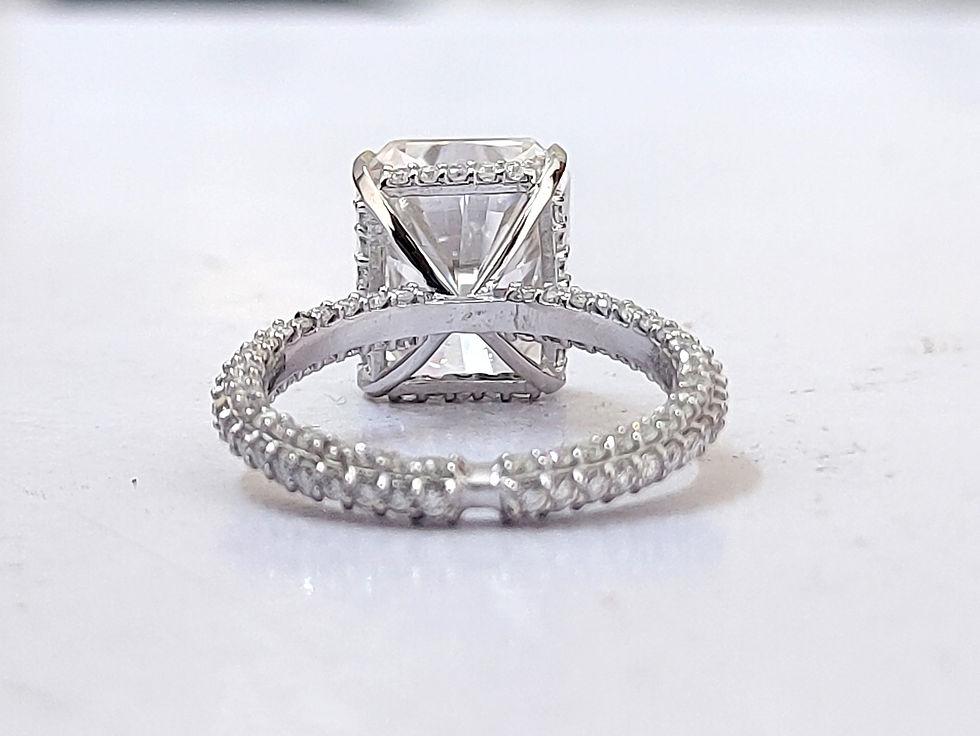 Thumbnail: 7 Carat Radiant Moissanite Engagement Ring for Her
