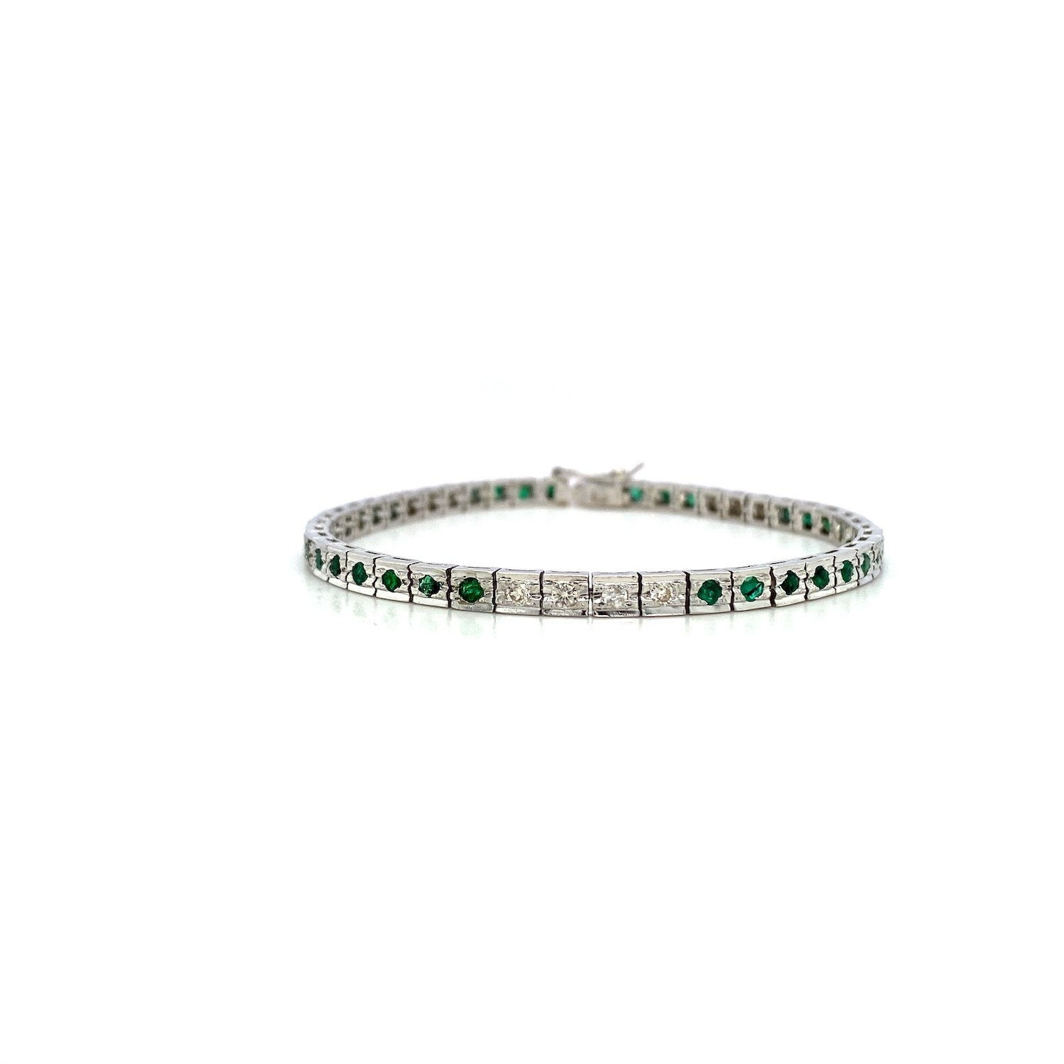 Emerald Bracelet in 925 Sterling Silver-676