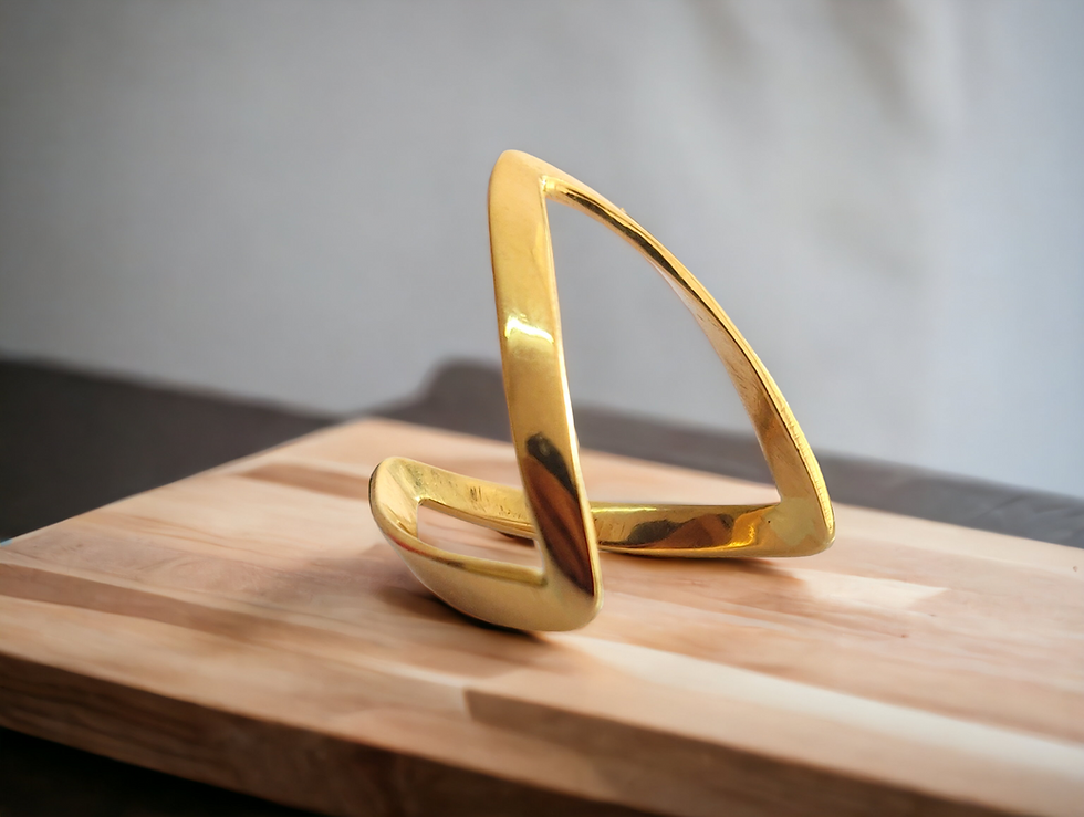 Thumbnail: 14k Solid Gold Chevron Ring - V Shaped Ring - Yellow Gold Chevron Ring