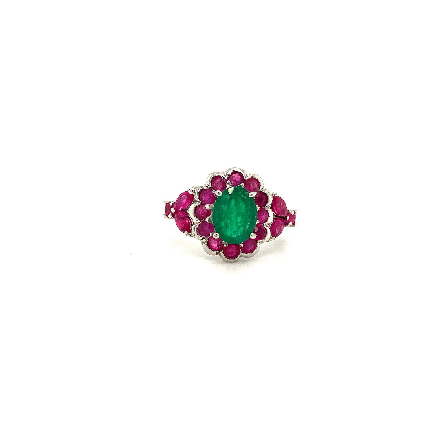 Multi Colour Stones Ring in 925 Sterling Silver-1011
