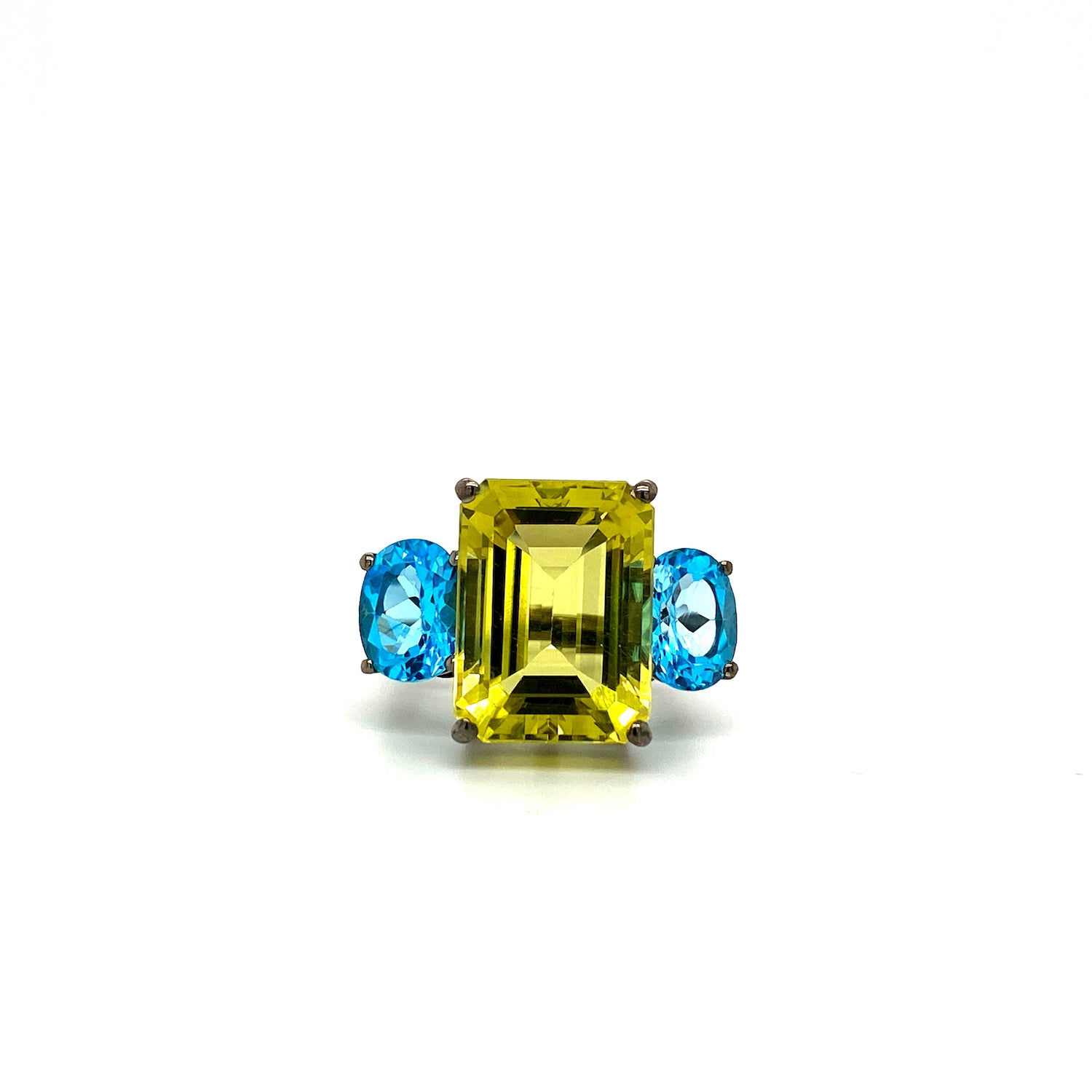 Lemon Topaz Ring in 925 Sterling Silver-1188