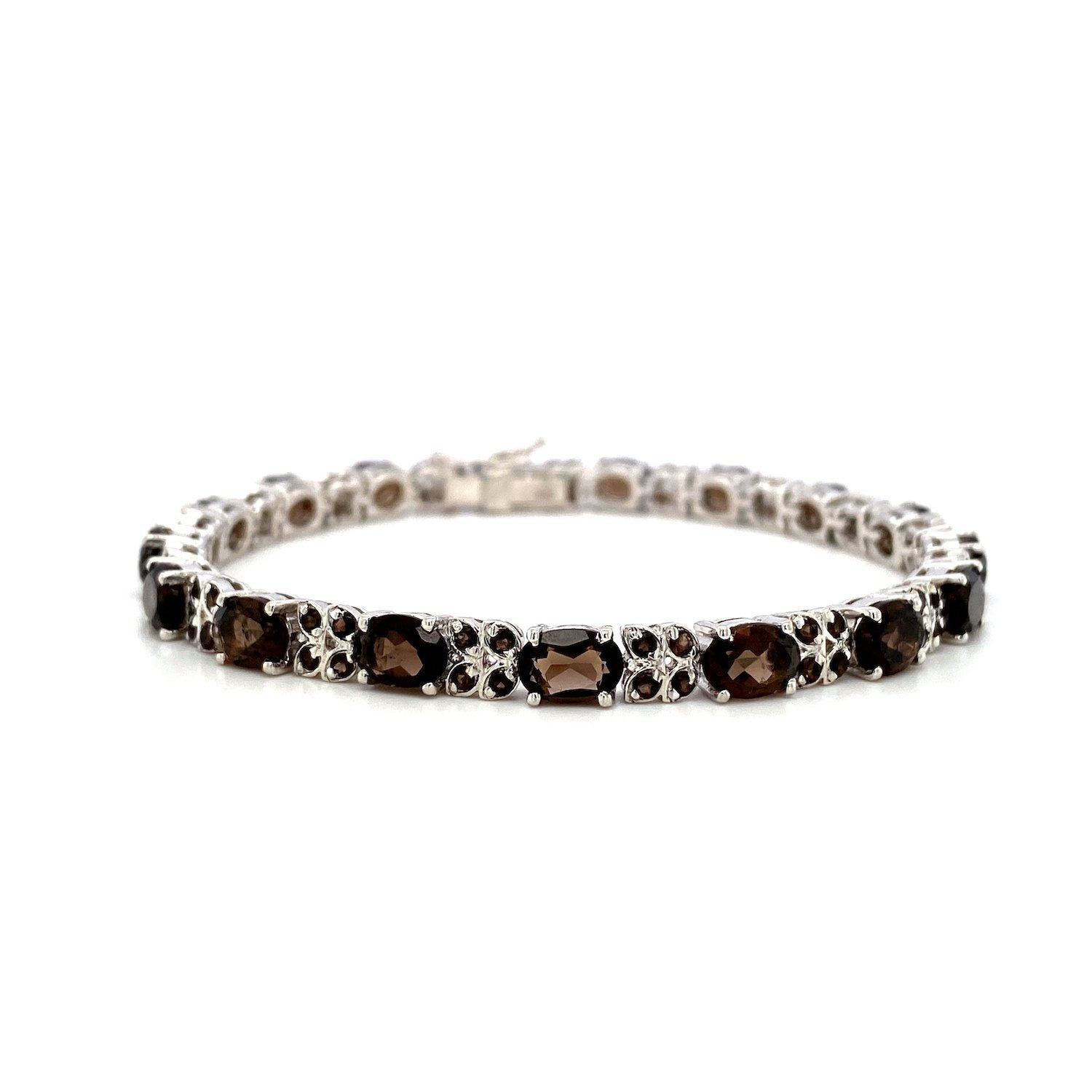 Smoky Topaz Bracelet in 925 Sterling Silver-362