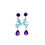 Thumbnail: Amethyst Topaz Earring in 925 Sterling Silver - Long Women Earrings-926