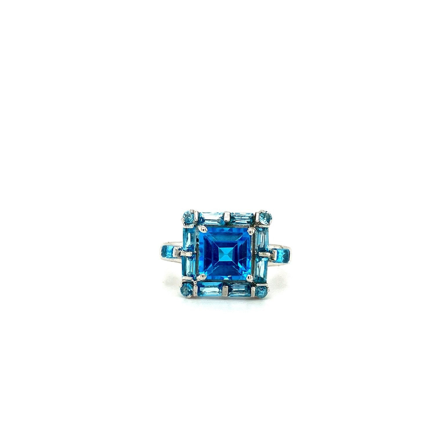 Blue Topaz Ring in 925 Sterling Silver-1250