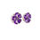 Thumbnail: Amethyst Earring in 925 Sterling Silver - Purple flower earrings-933