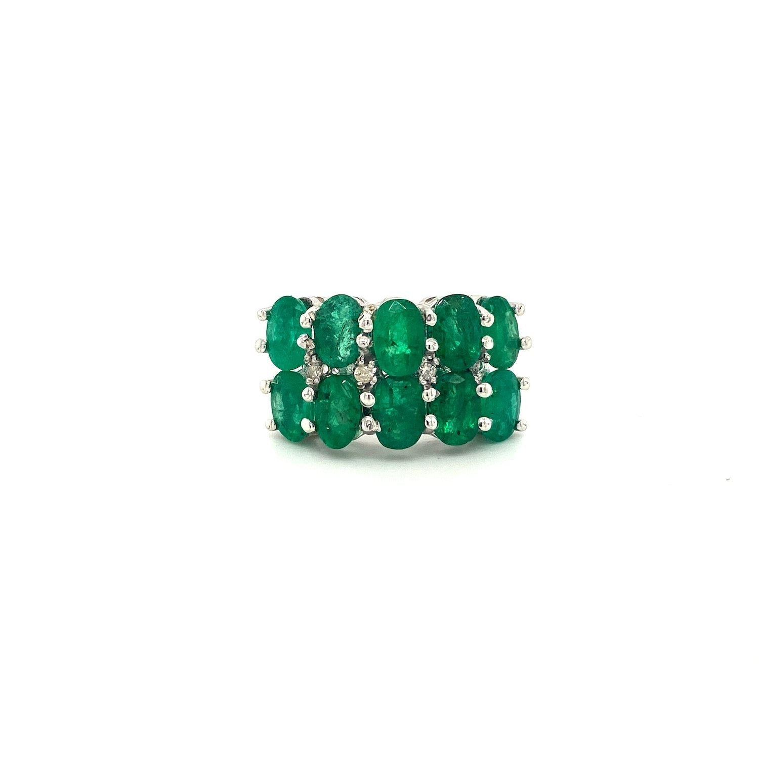 Emerald Ring in 925 Sterling Silver-1139