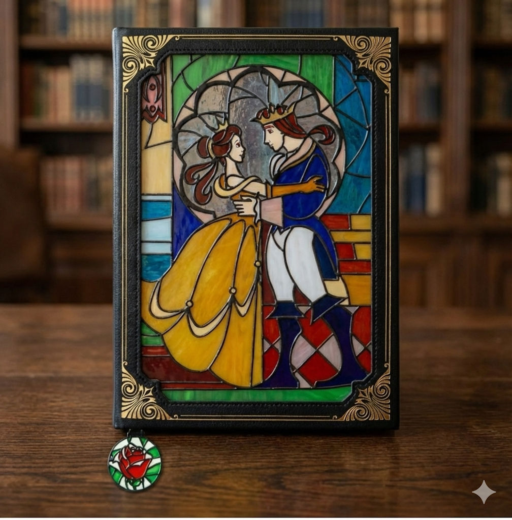 Die Schöne und das Biest - DIN A4 Spiegel Notizbuch - mit Szenen aus dem Film 