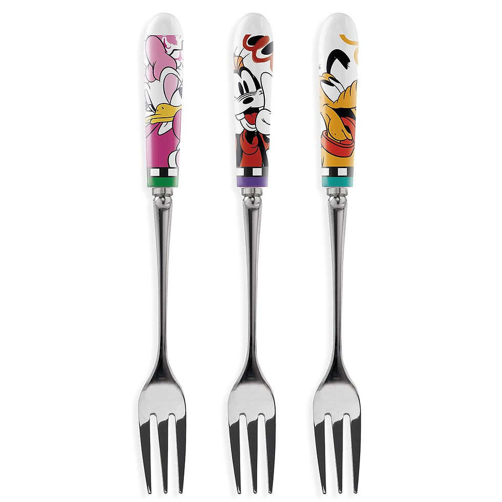Miniaturbild: Kuchengabeln 6er Set Porzellan Mickey Maus & Friends Disney 