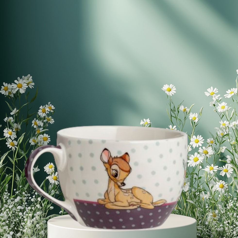 Miniaturbild: Große Bambi, Simba, Klopfer, Dalmatiner 4Motive Tasse (530ml) 