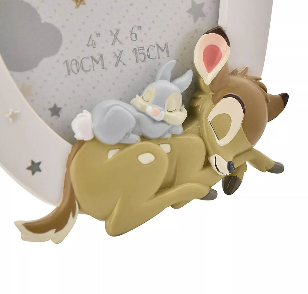 Miniature : Cadre photo en résine Magical Beginnings – Bambi et Panpan