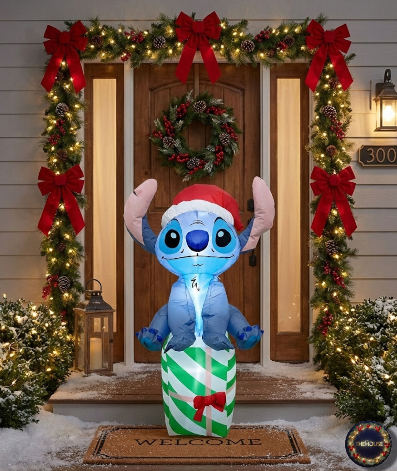 Grand gonflable électrique LED Stitch de 125 cm