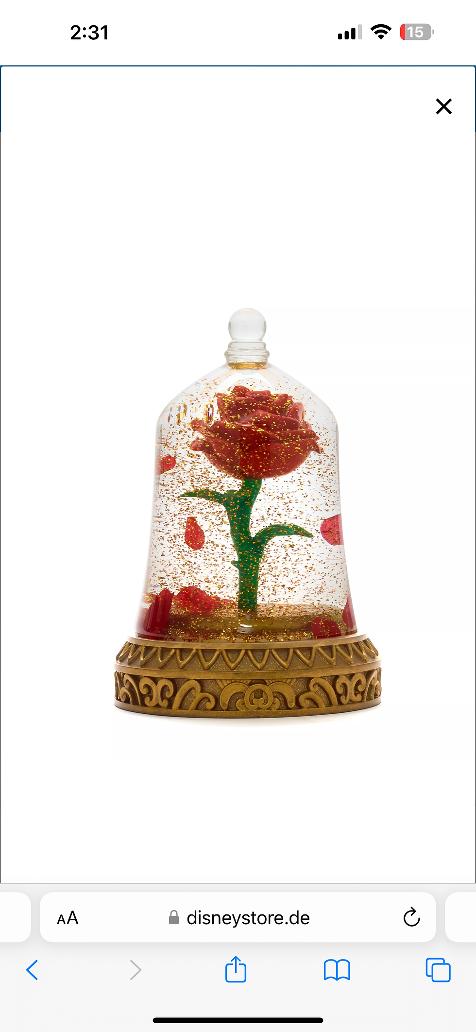 Miniaturbild: Die Schöne und das Biest - Glasglocke mit verzauberter Rose