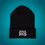 Thumbnail: Black Knit Winter Beanie with Embroidered Logo