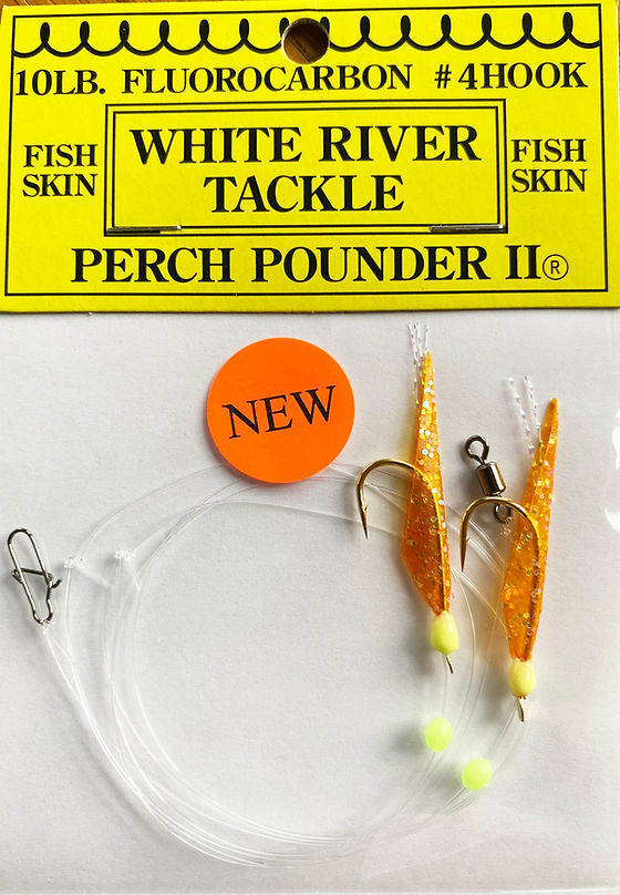Perch Pounder II #19 Orange Sparkle with Head White