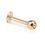 サムネイル： 10MM 14K ROSE GOLD SURGICAL STEEL DIAMOND LABRET TRAGUS MONROE LIP STUD