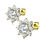 Thumbnail: YELLOW GOLD FLOWER DIAMOND EARRINGS