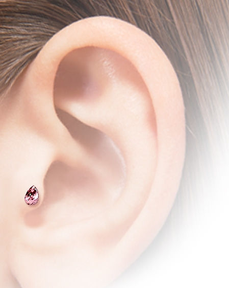 Thumbnail: SILVER PEAR TEAR CUT CARTILAGE STUD