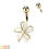 サムネイル： White Flower Belly Button Ring