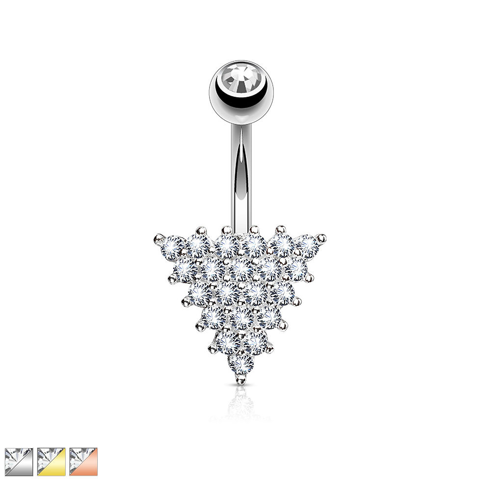 Diamond Triangle Belly Ring
