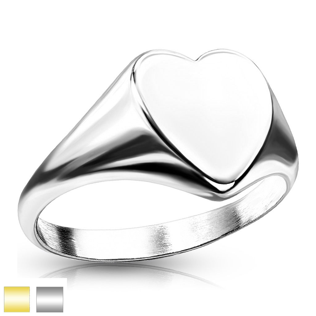 Love Heart Signet Ring