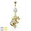 サムネイル： LUCKY ELEPHANT DANGLE NAVEL BELLY RING