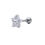 サムネイル： Solid 925 Sterling Silver Large Daisy Diamond Cartilage Body Stud