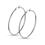 サムネイル： 55MM SILVER THIN HOOP EARRINGS
