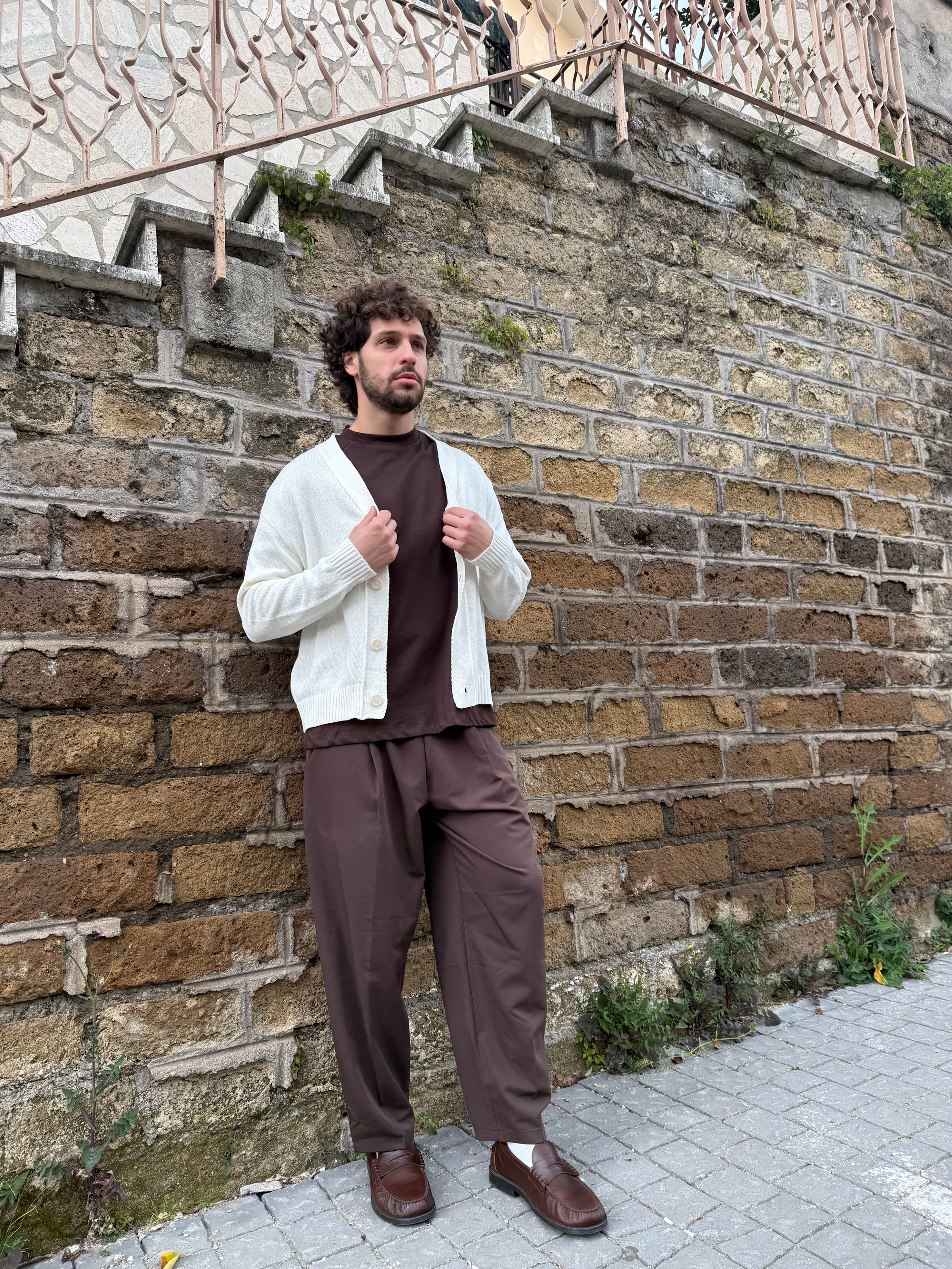 CARDIGAN BIANCO COTONE