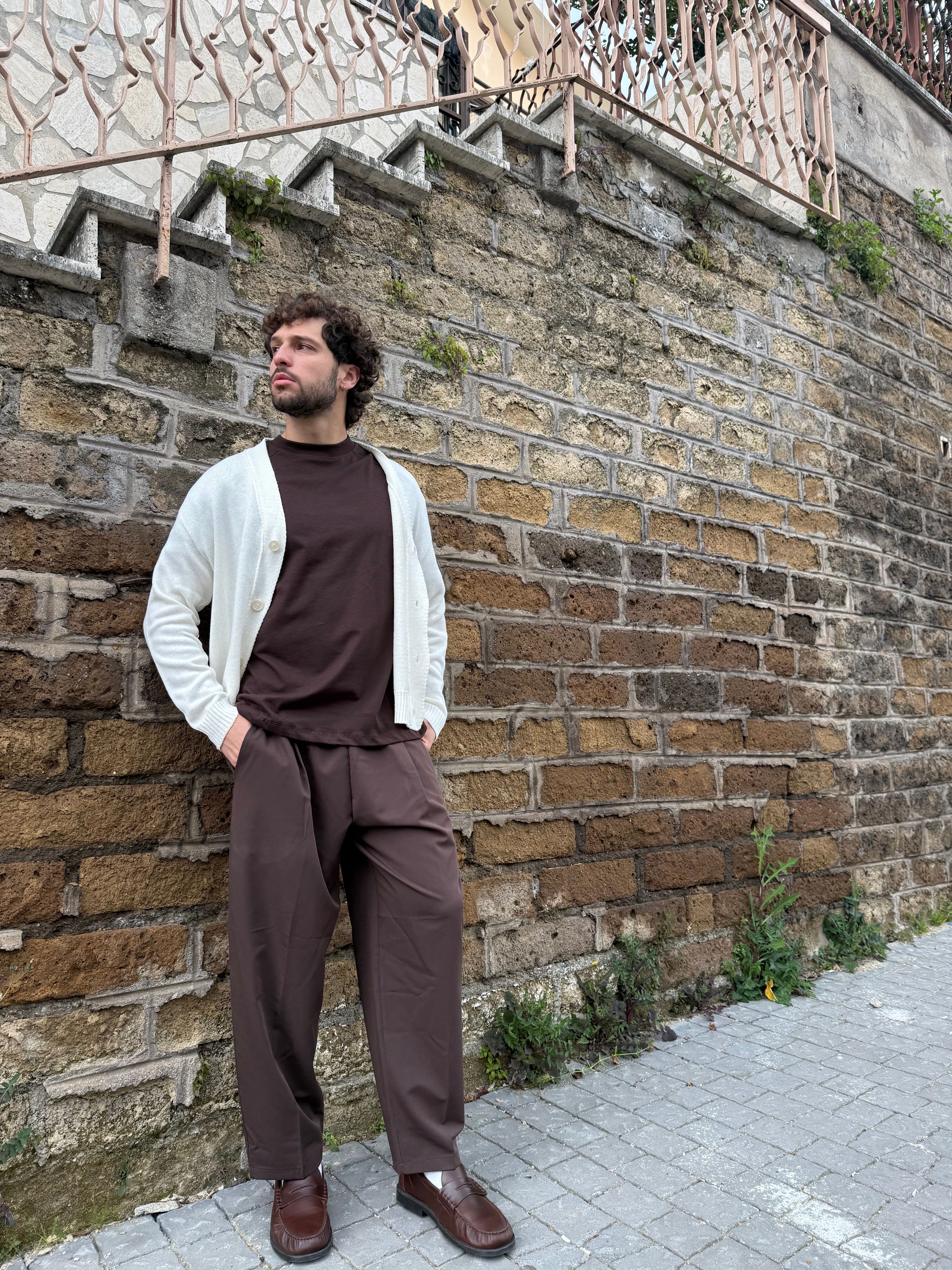 PANTALONE BAGGY MARRONE