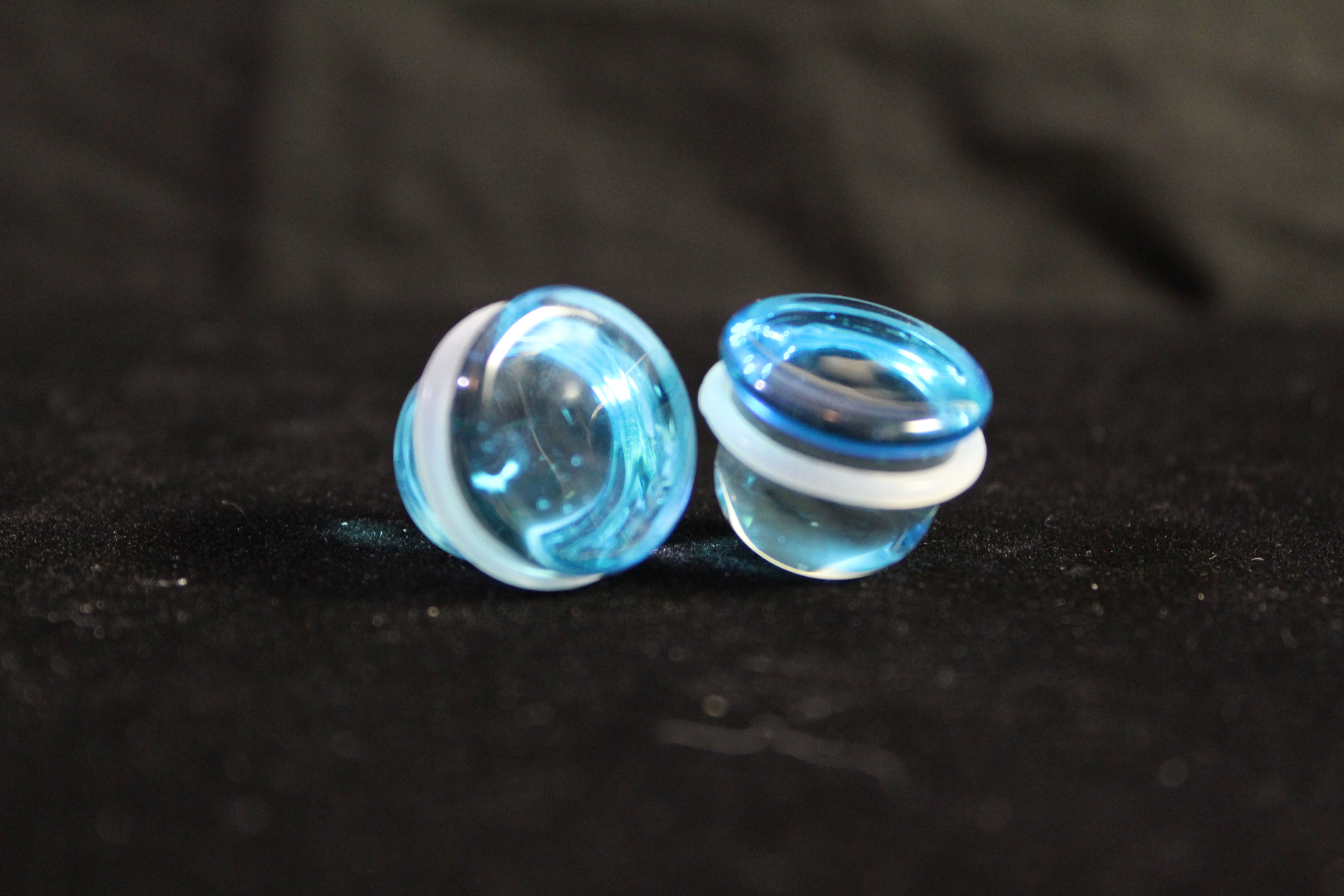 Blue Glass Plugs