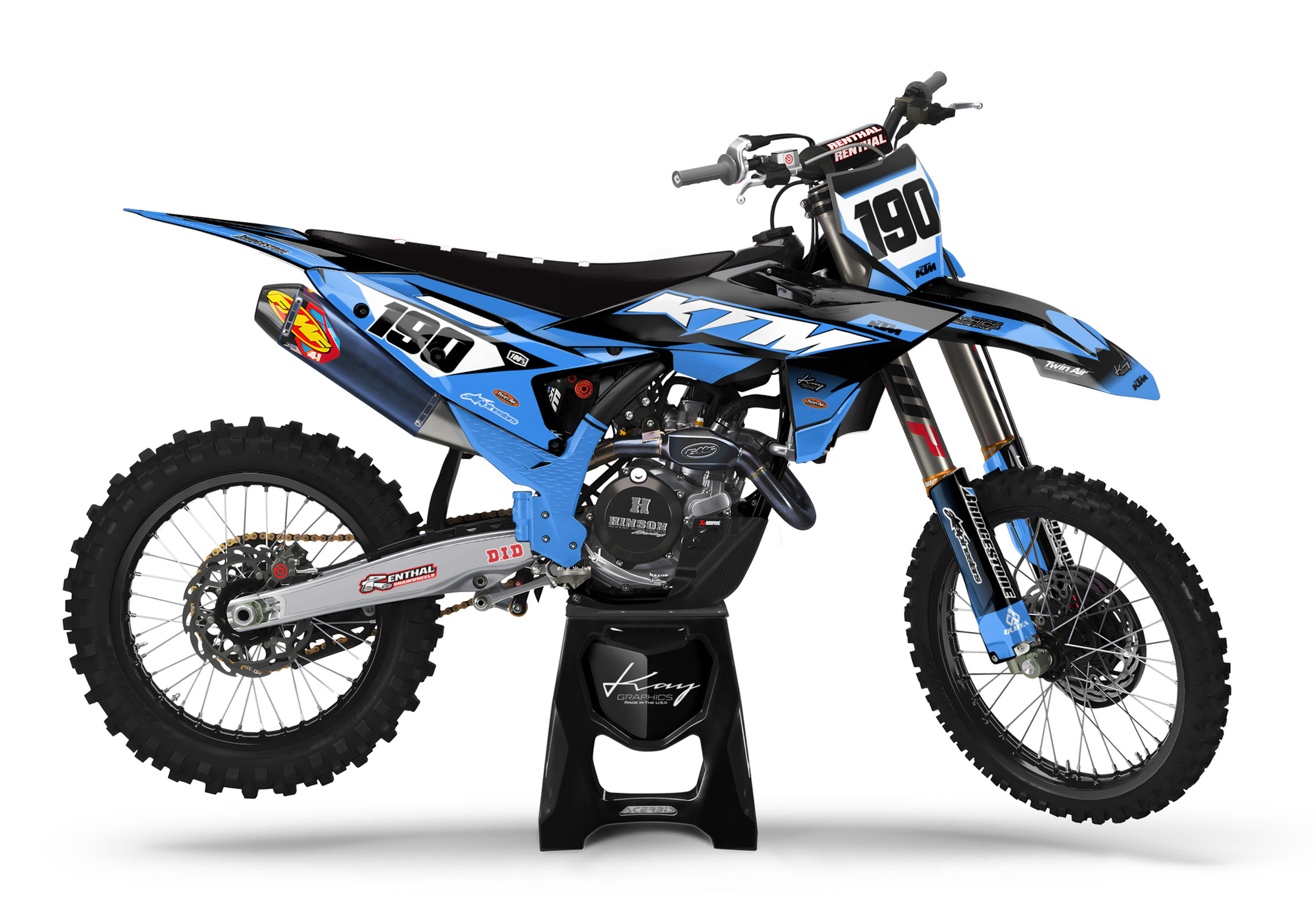 KTM Motocross Graphics Kit Dirt Bike KTM SX SX-F XC XC-F EXC - Walk Blue