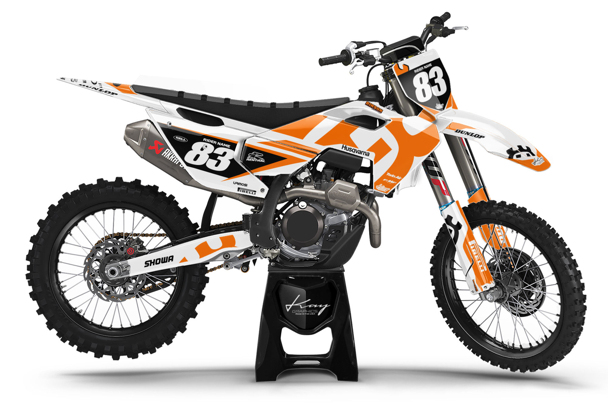 Husqvarna Motocross Graphics Kit Dirt Bike Husqvarna FC TC FE TE - Litro Orange