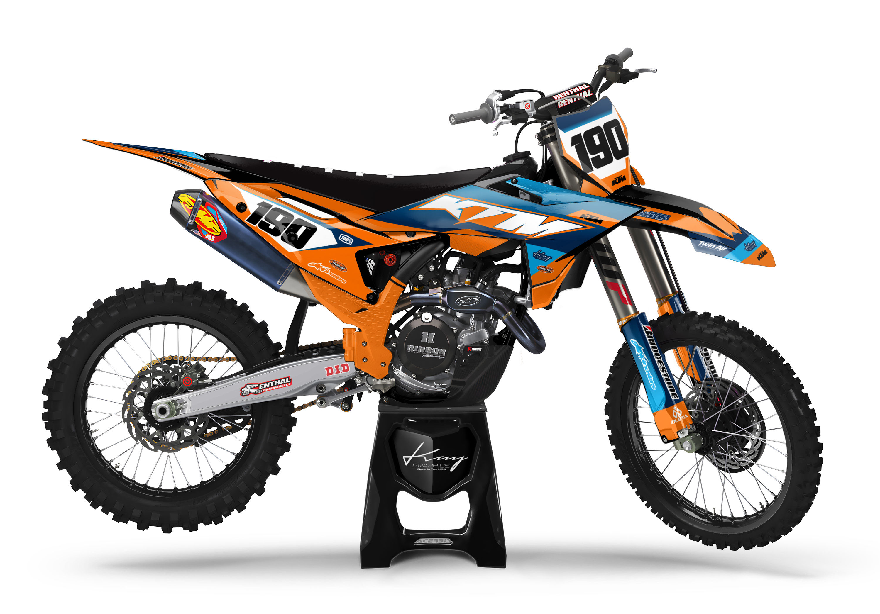 KTM Motocross Graphics Kit Dirt Bike KTM SX SX-F XC XC-F EXC - Walk Orange