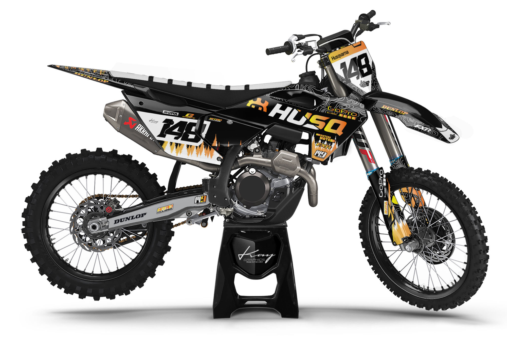 Husqvarna Motocross Graphics Kit Dirt Bike Husqvarna FC TC FE TE - Reaper Multi