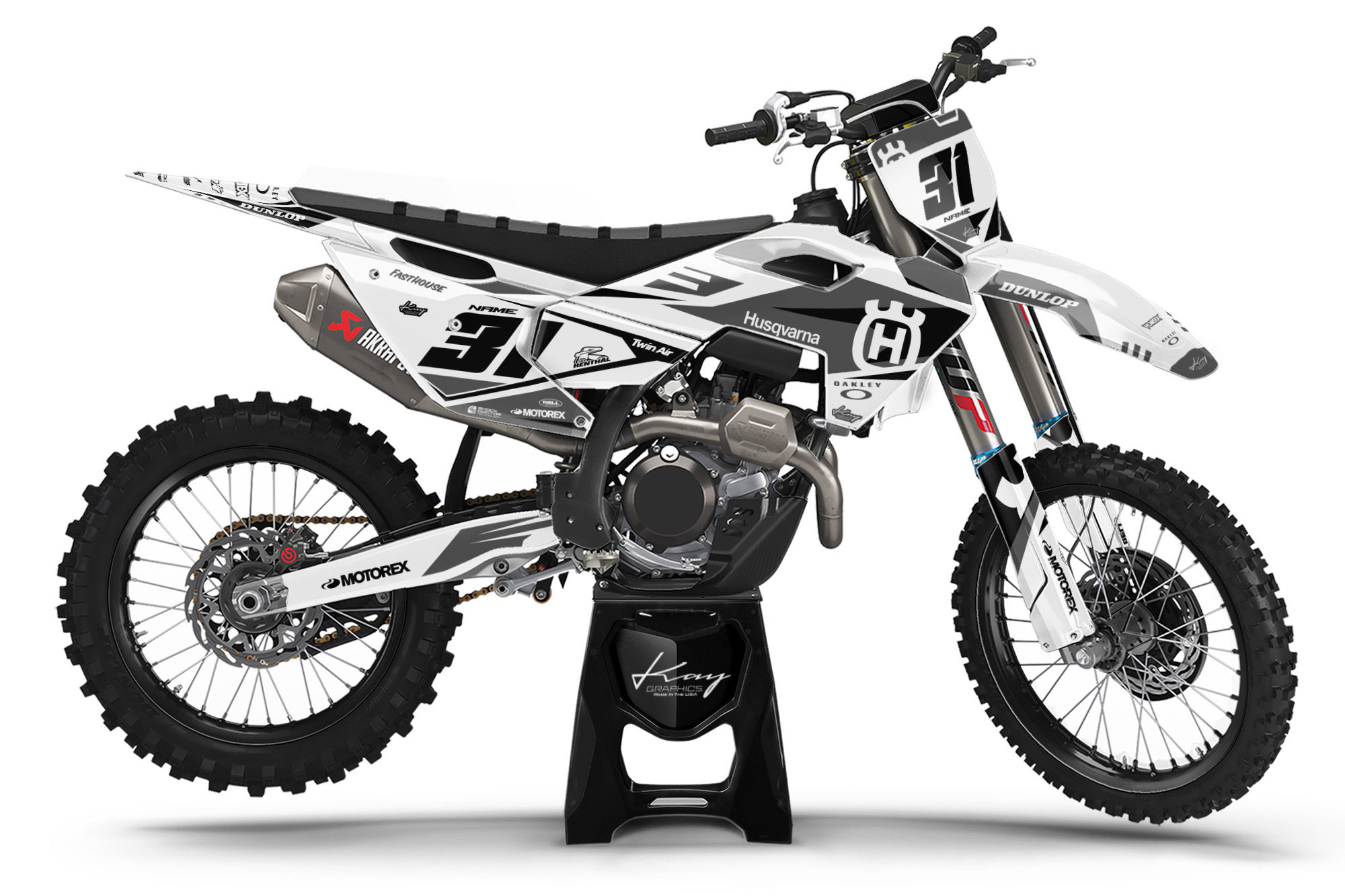 Husqvarna Motocross Graphics Kit Dirt Bike Husqvarna FC TC FE TE - Hift Dark Gry
